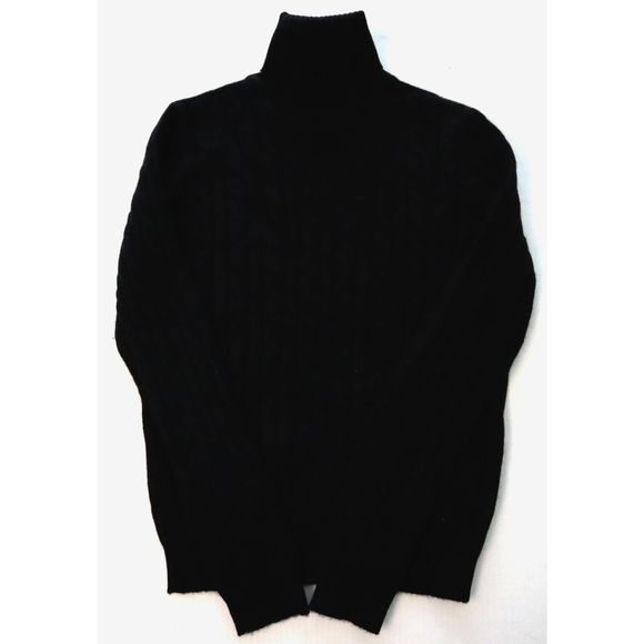 Sutton Studio WPL 10167 Women's Sz Small Black Cashmere Turtleneck Sweater - Picture 4 of 8